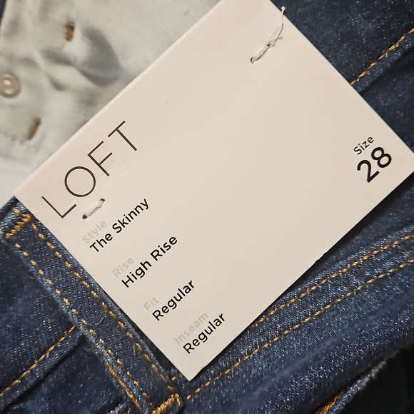 LOFT Dark Blue Skinny Jeans - Picture 11 of 12